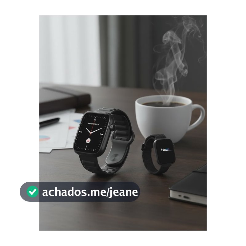 Relógio Smartwatch Bluetooth Ip68 Tela 1.83 Android Ios Preto Silicone E Tecido