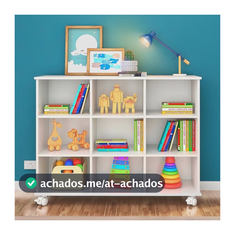 Nicho Organizador Multiuso Infantil Sem Gavetas Qmovi Com Rodizios Cor Branco