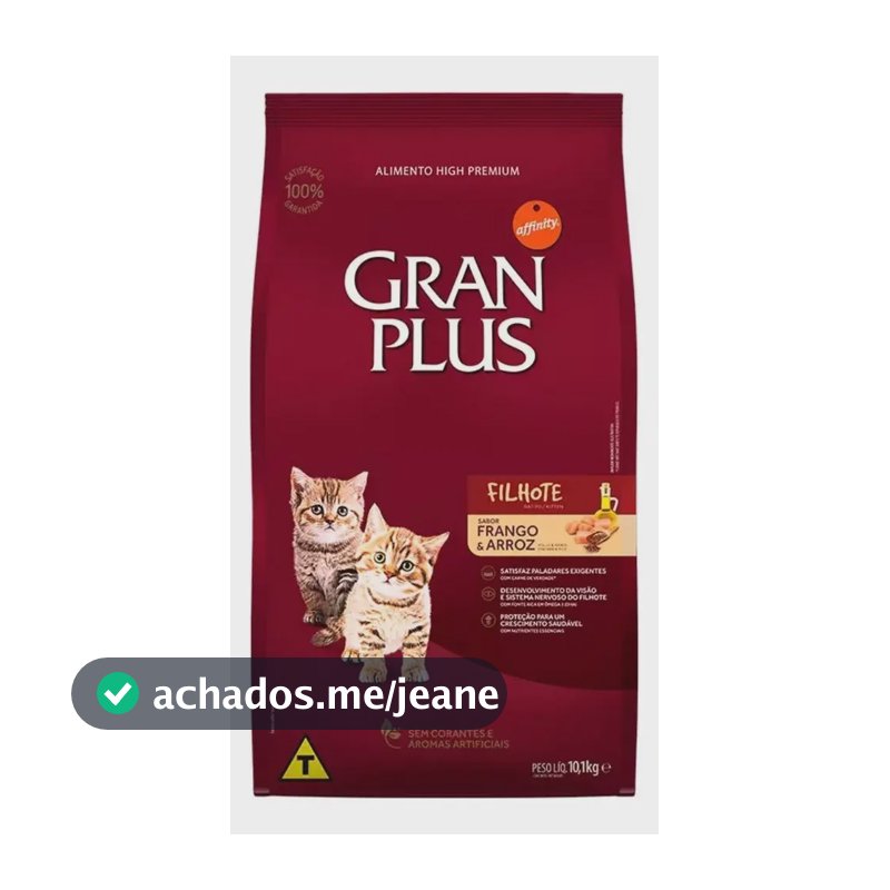 Ração Gran Plus Para Gatos Filhotes Frango E Arroz 10,1kg