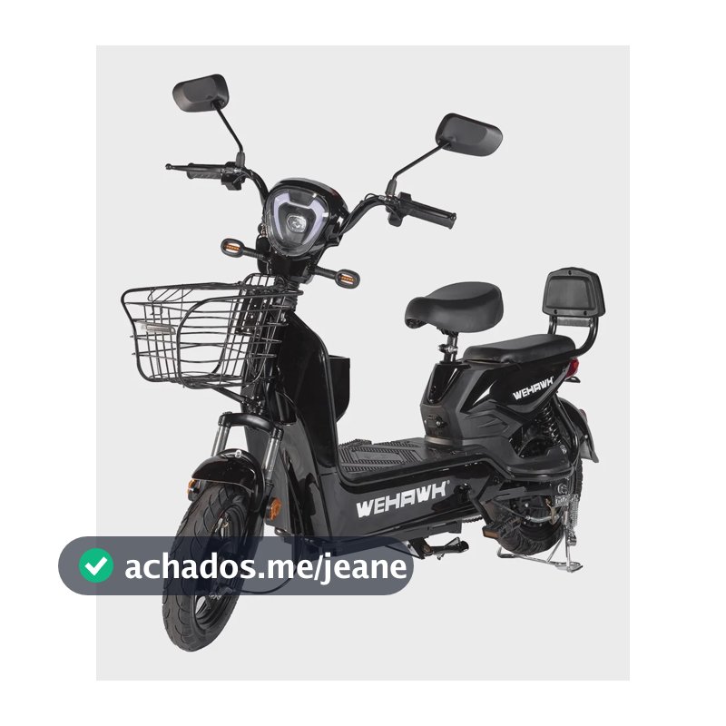 Bike Elétrica Wehawk Wx-03 600w 48 12ah Até 40km Pré Montada Preta