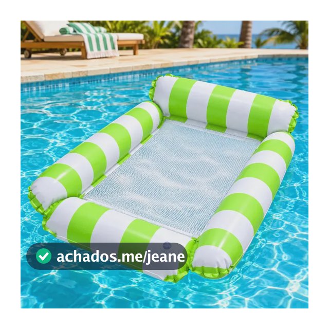 Boia Rede Piscina Cama Flutuante Deitado Inflável 4 Lados