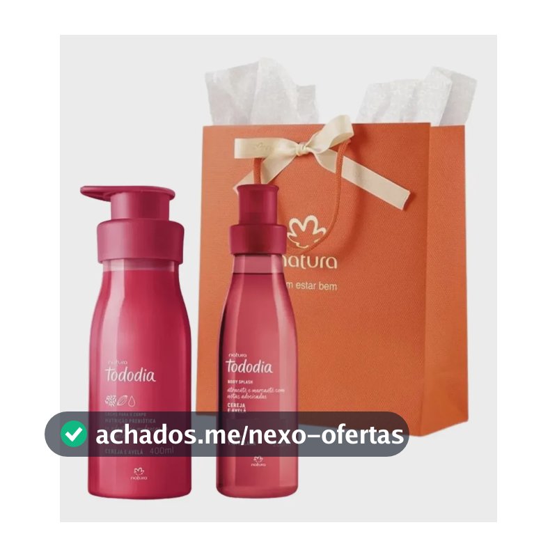 Kit Tododia Cereja E Avelã Creme + Body Splash - Natura