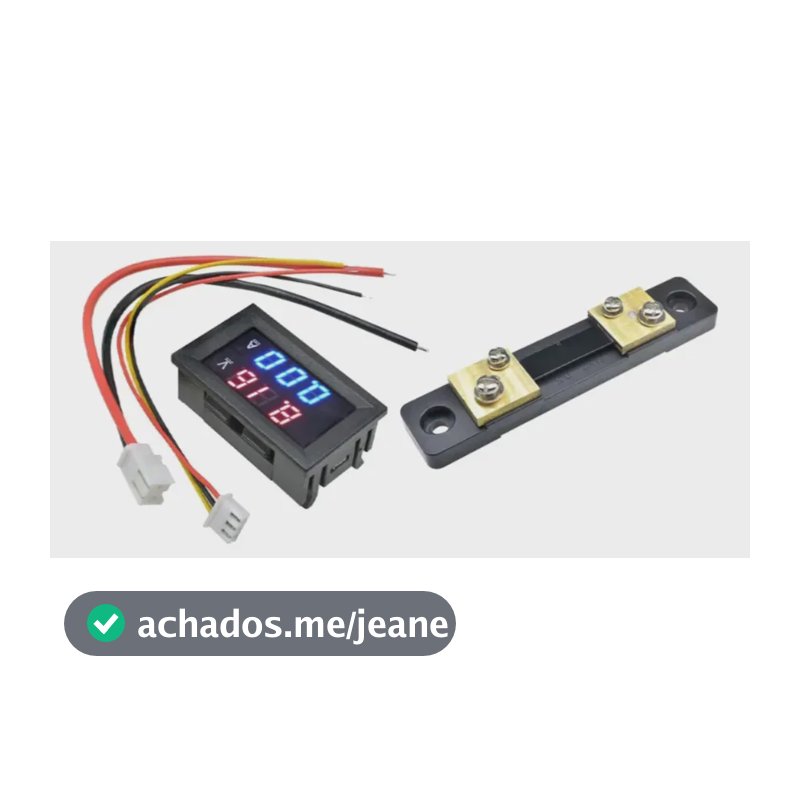 Voltímetro e Amperímetro 0 A 100V 50A - Com Resistor Shunt