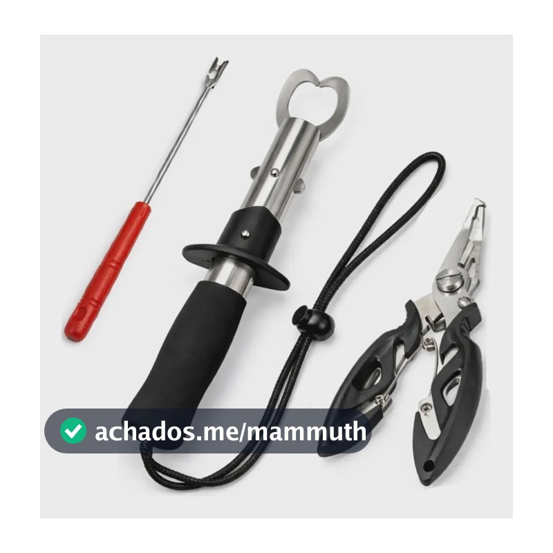 Kit C/2 Alicate Boga E Tesoura P/ Pesca E Saca Anzol