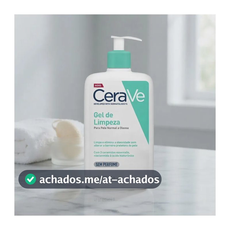 Gel de Limpeza Facial Pele Oleosa 3 Ceramidas e Niacinamida CeraVe 454g
