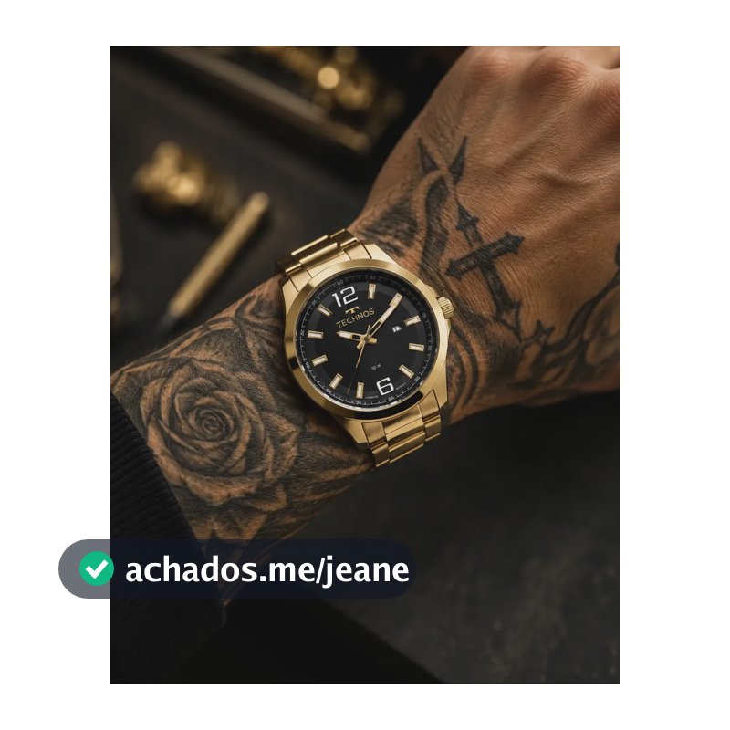 Relógio Technos Masculino Racer Dourado 2115two/1p Dourado Preto