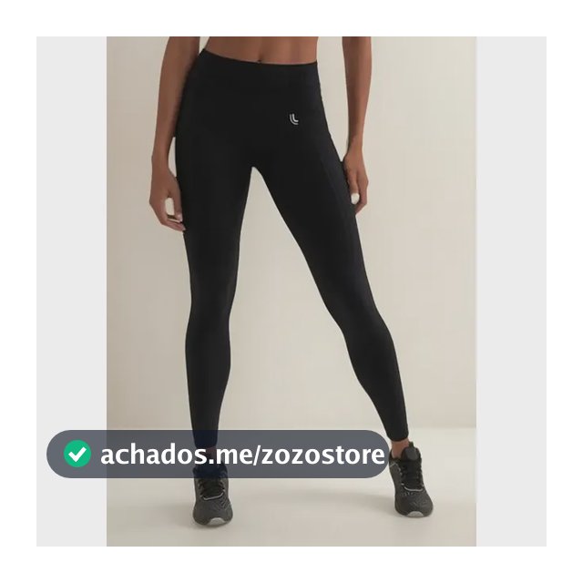 Calça Legging Lupo Fitness Cintura Alta Preta Sem Costura