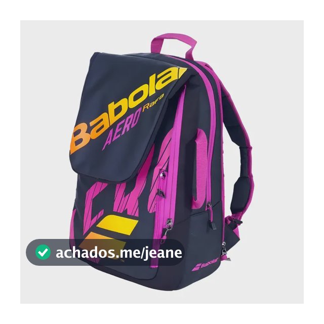 Mochila Babolat Backpack Pure Aero Rafa Preta Laranja E Roxa