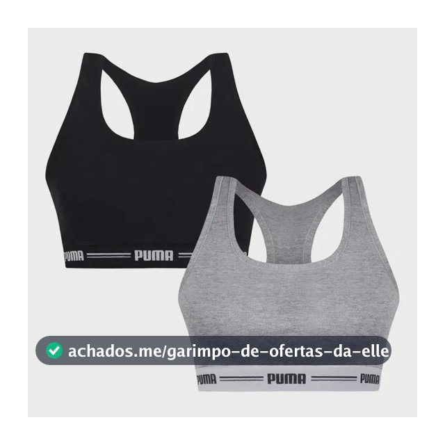 Kit 2 Top Academia Puma Treino Fitness Esportivo Algodão