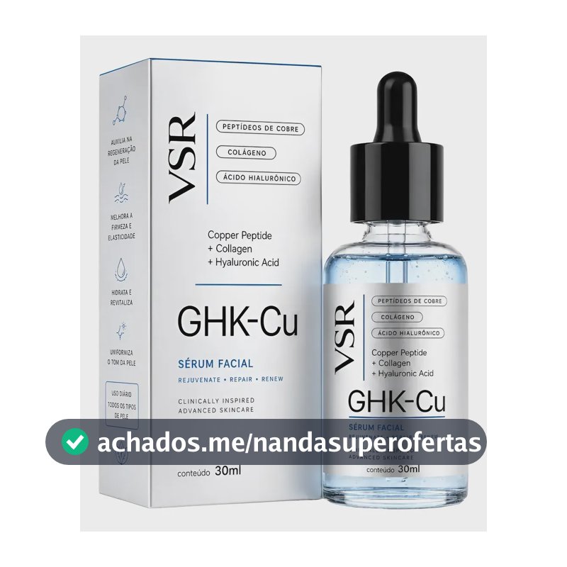 Sérum Facial Anti-idade Ghk-cu Peptídeo Cobre 30ml Vsr Todo Tipo De Pele Dia/noite