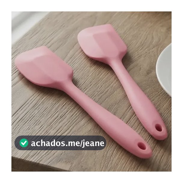 2 Espátulas Pão Duro Silicone Maciço Reforçada 21 Cm