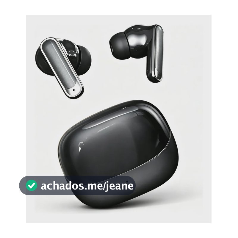 Fone de Ouvido Intra-auricular JSKJ TWS Preto com Bluetooth 6.0 e Cancelamento de Ruído
