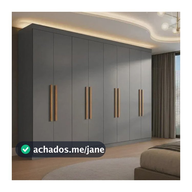 Guarda Roupa Casal 8 Portas 4 Gavetas Paris Espresso Móveis Onix