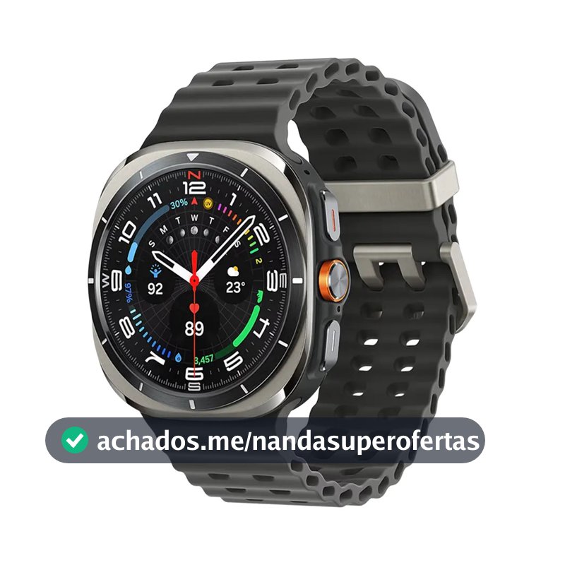 Samsung Galaxy Ultra Smartwatch Titânio Resistente A Água Caixa Preto Pulseira Preto