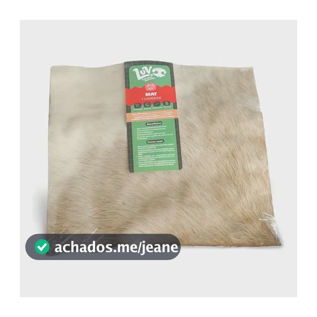 Mordedor Natural Cão Couro Bovino Luv Mat 20x20cm Enriquecimento