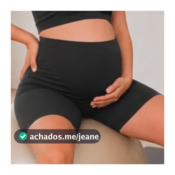 Shorts Fitness Gestante Poliamida Premium Não Marca