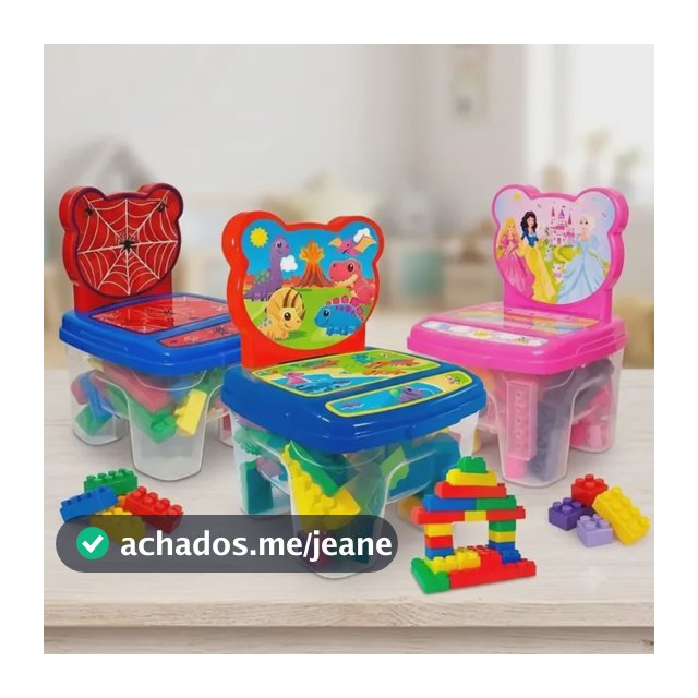 Cadeirinha Blocos De Montar Princesas, Dino E Heróis 48 Pçs