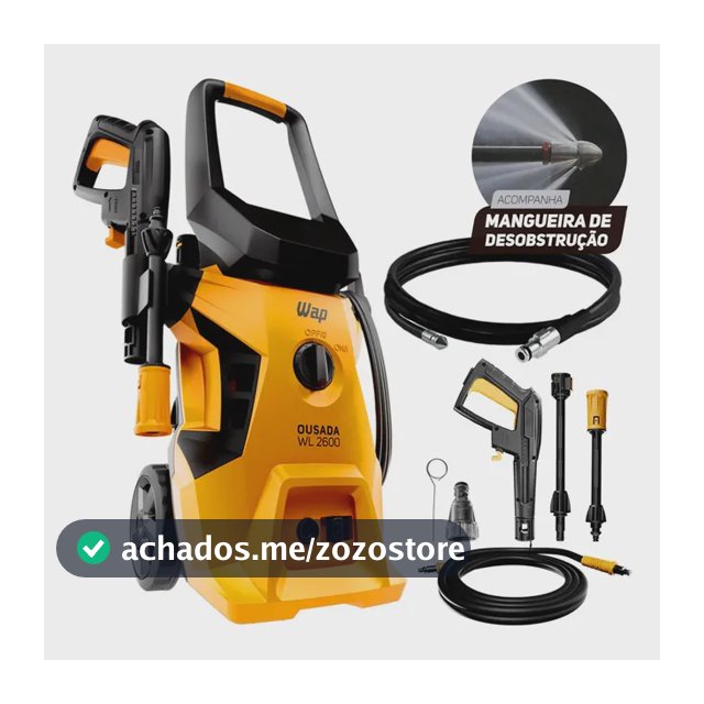 Lavadora De Alta Pressão Desobstruidora Wap Ousada Wl 2600 Ultra 1500w De Potência 1750 Psi