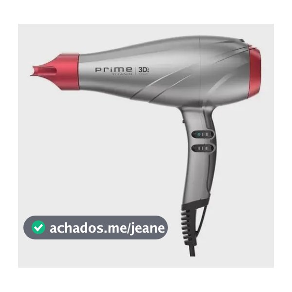 Secador De Cabelo Prime Titânio 3d Cor Prateado