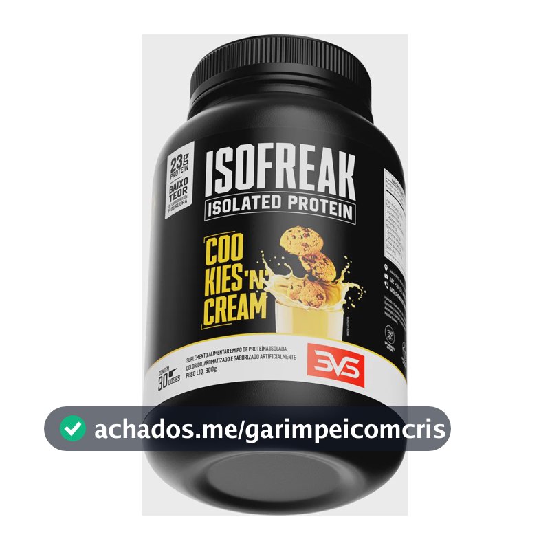 Whey Isolado Isofreak 900g Sabor: Cookies And Cream - Fórmula Avançada Com 23g De Proteína Por Dose