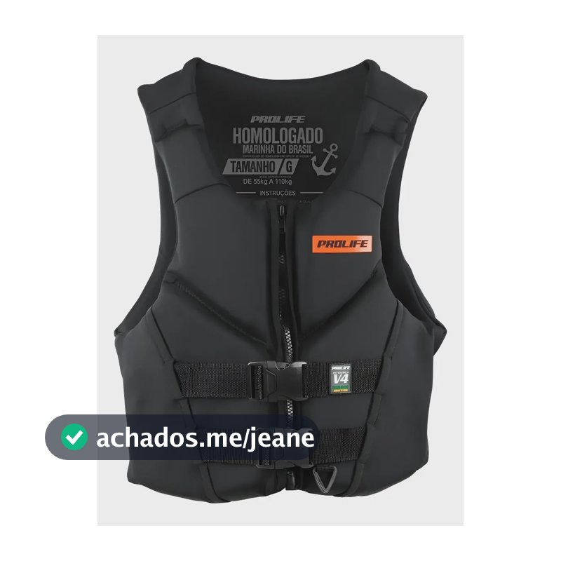 Colete Salva Vidas Neoprene Homologado Jet Ski V 4 Prolife Cor Laranja - G
