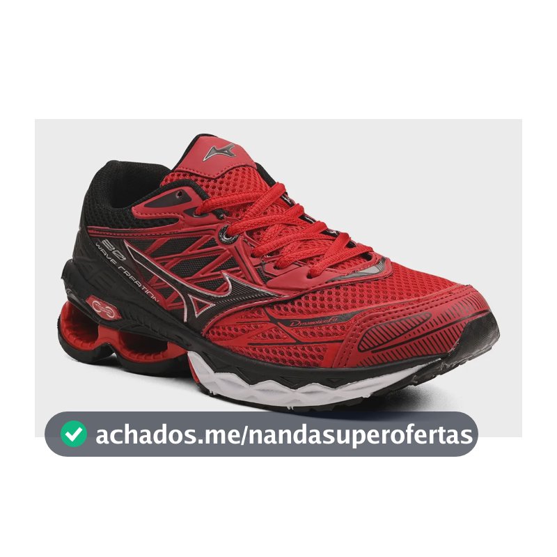 Tênis Mizuno Wave Creation Original Macio Corrida Promoção Vermelho 43 Br