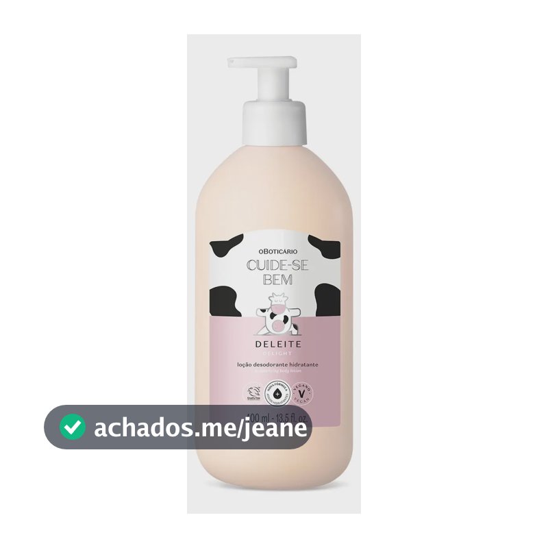 Loção Desodorante Hidratante Corporal Cuide-se Bem Deleite 400ml