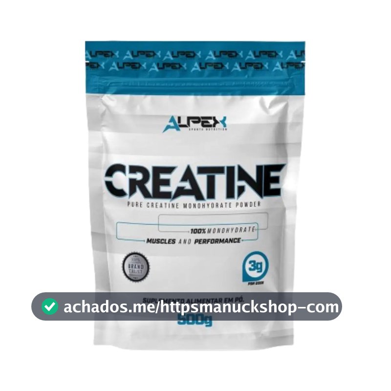 Creatina Monohidratada 500g Sem Sabor Alpex Nutrition Pouch