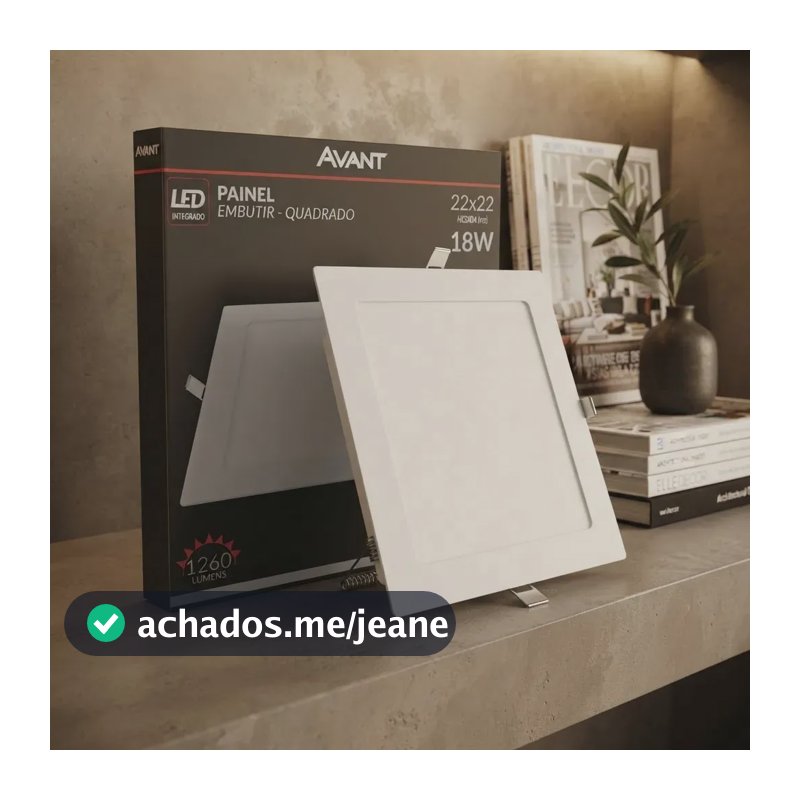 Plafon Led Luminaria Embutir Painel Teto 18w Avant