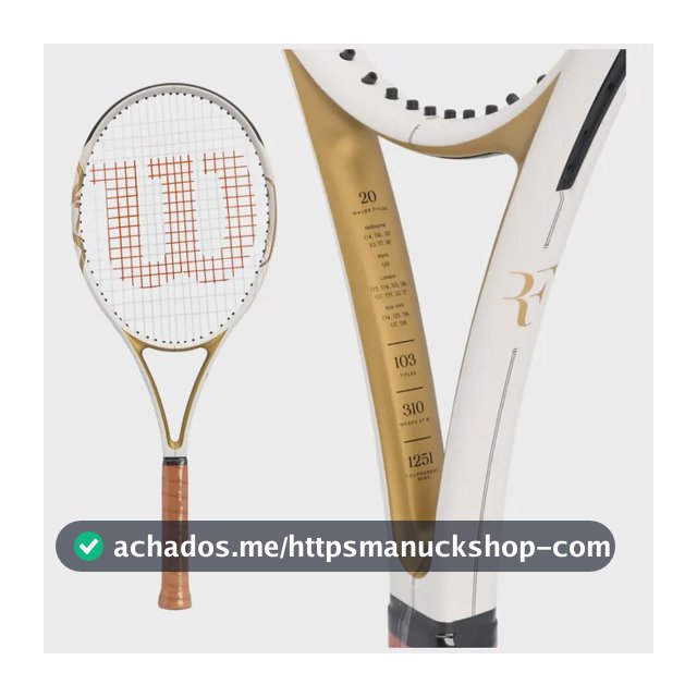Raquete De Tenis Wilson Roger Federer Edição Limitada Emp L3 Branco/dourado L3