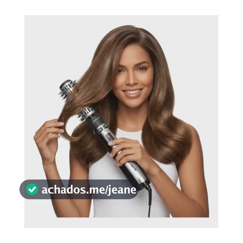 Escova De Cabelo Rotativa Conair Diamond Rotating 127v Preto 127v