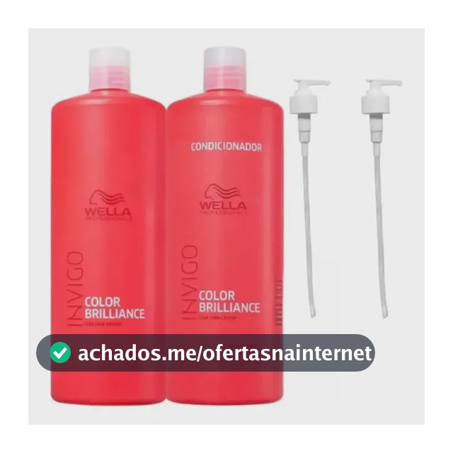 Kit Wella Invigo Color Brilliance Shampoo 1lt + Cond 1lt
