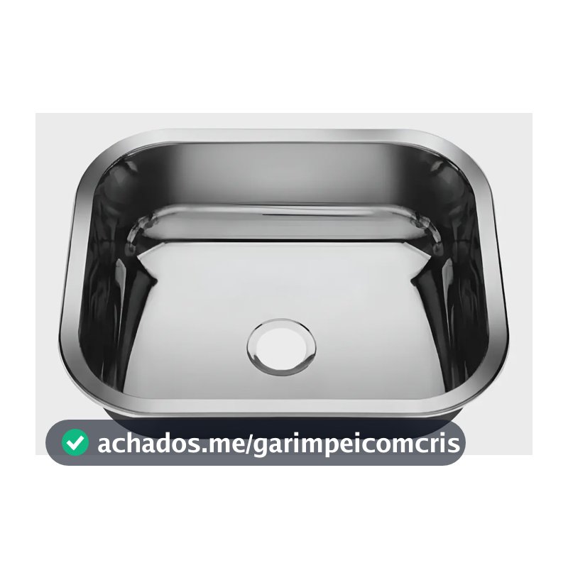 Cuba Pia Número 0 Cozinha Inox American Steel 40x34x11 Rasa Cinza