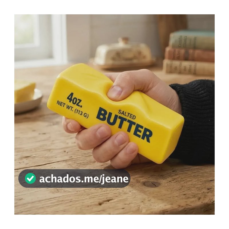 Squishy Butter Barra De Manteiga Viral Tik Tok Rápido Amarelo