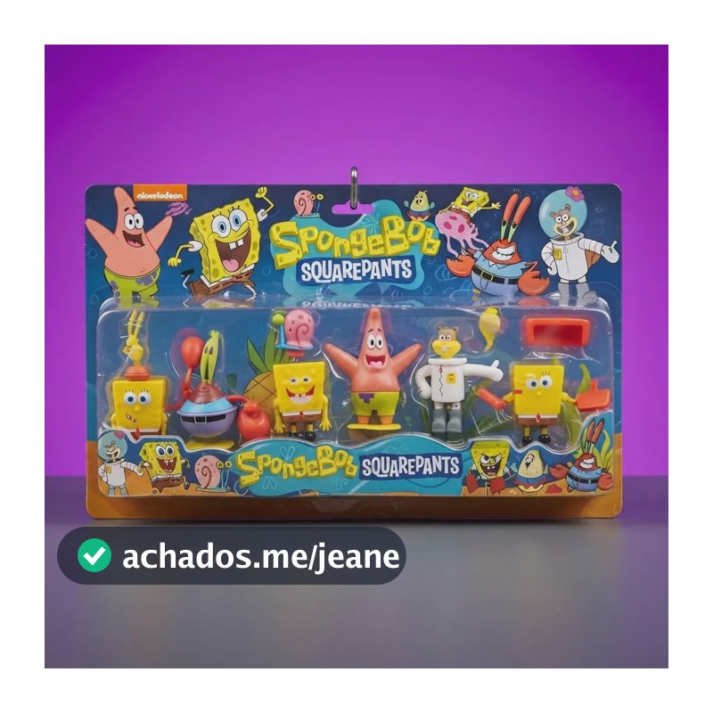 Kit 10 Bonecos Bonecos Bob Esponja Fenda Do Biquíni E Acessó