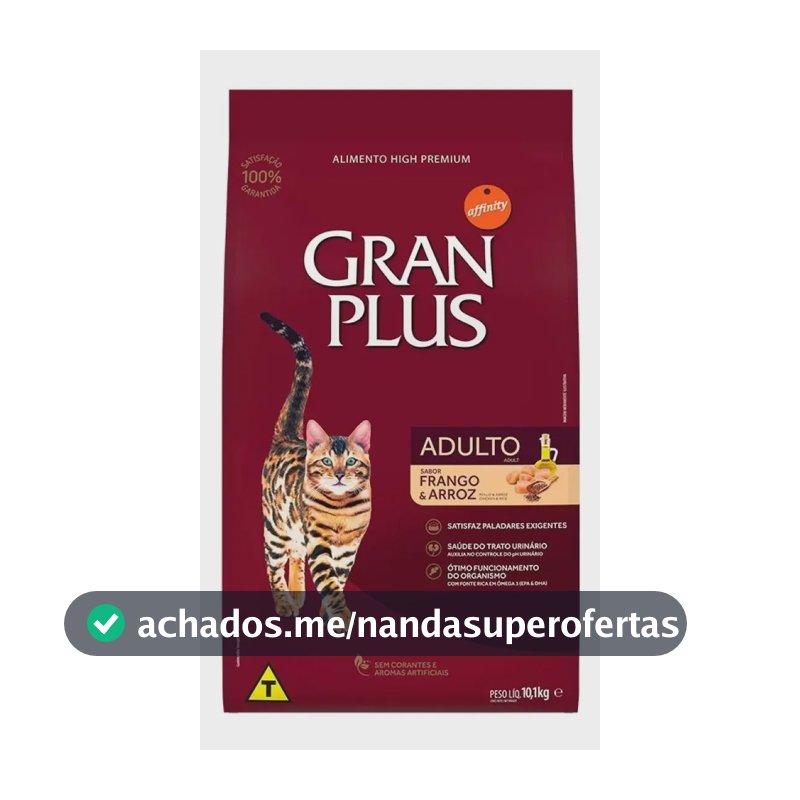 Ração Gatos Adultos Frango E Arroz 10,1kg Granplus