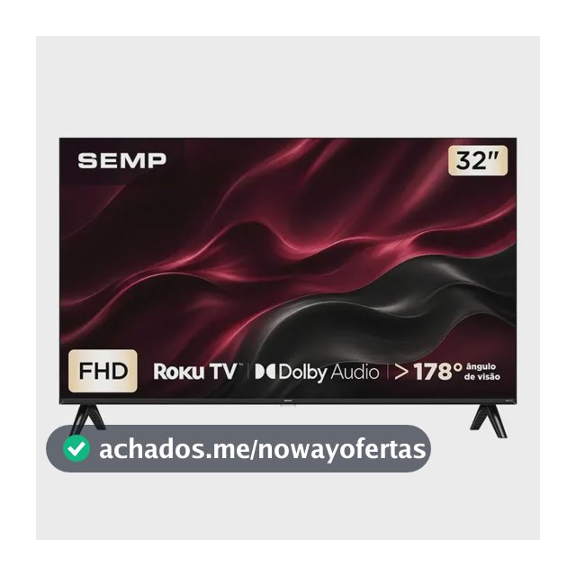 Smart Tv Semp 32 Polegadas Led Full Hd S42r Roku Tv Wi-Fi Dolby Audio Brilho Até 220 Nits 32s42r