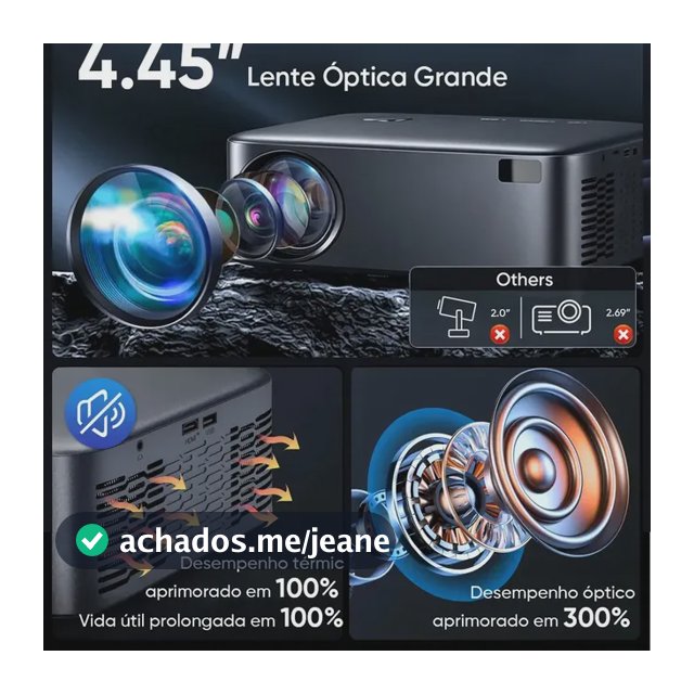 Projetor Netflix 8k Profissional 1000ANSI Portátil 35000lm 5G/2.4G Wifi Bluetooth 4K Full Hd