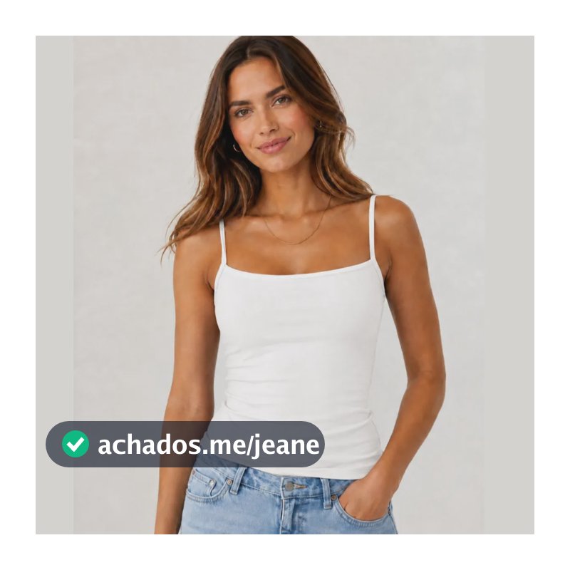Regata Alcinha Feminina Basica  Segunda Pele Casual Premium Branco M