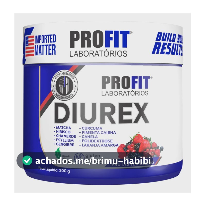 Diurex Suplemento Alimentar 200g Frutas Vermelhas - Profit Laboratórios
