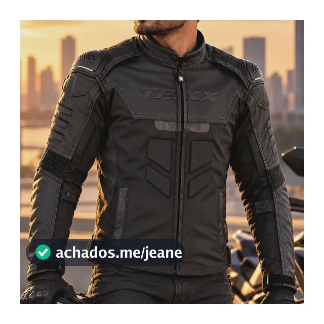Jaqueta Motociclista Texx Falcon V2 Proteções Couro Original Preto Xl