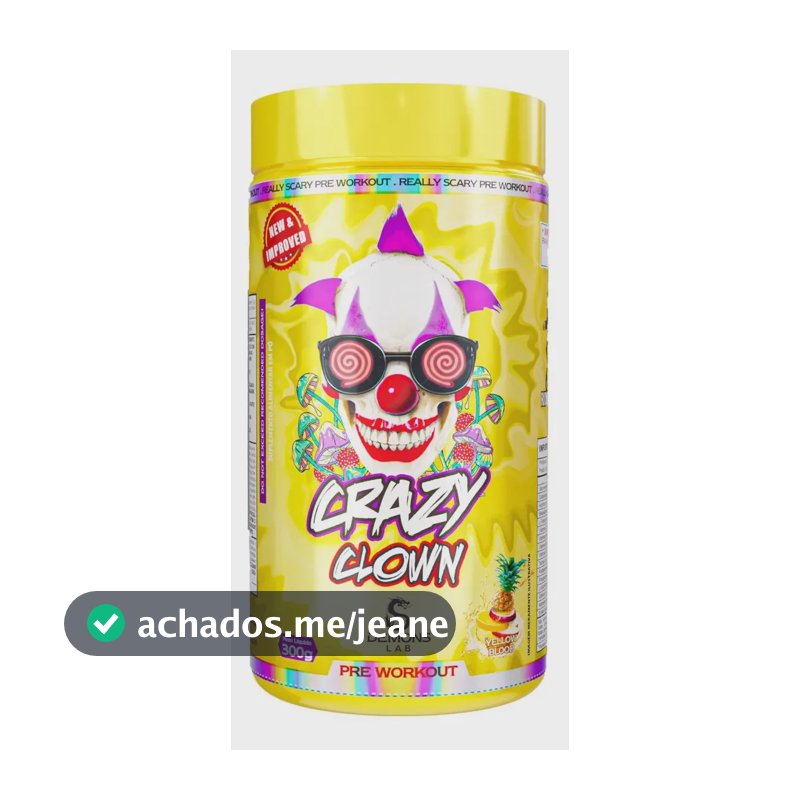 Pré Treino Crazy Clown 300g Demons Lab Sabor Yellow Blood