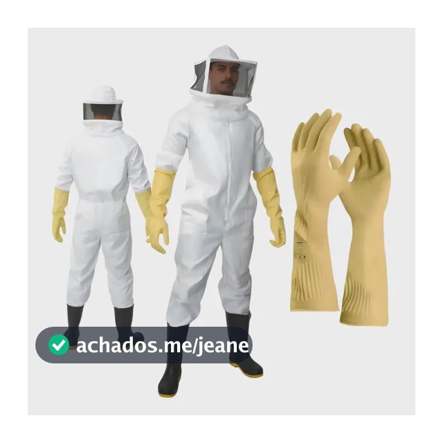 Macacão Apicultor Proteção Contra Abelha Com Máscara + Luvas