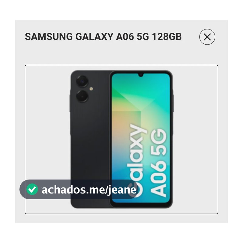 Celular Samsung Galaxy A06 5g Preto