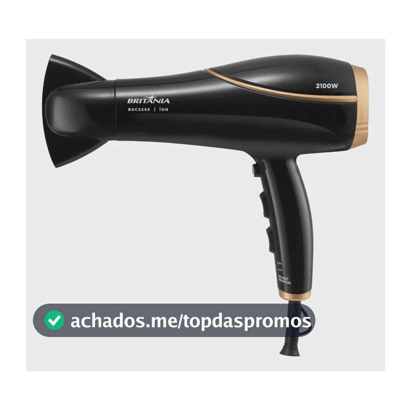 Secador de Cabelos Britânia 3 Temperaturas 2100W BSC2250 Bivolt