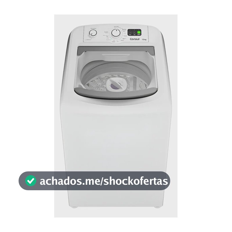 Máquina De Lavar Branca Consul 12kg Com Dosagem Econômica E Cor Branco 110v