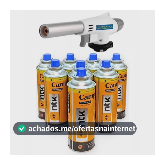 Kit 8 Latas Refil Ntk 227g Camping + 01 Maçarico 1 Maçarico + 8