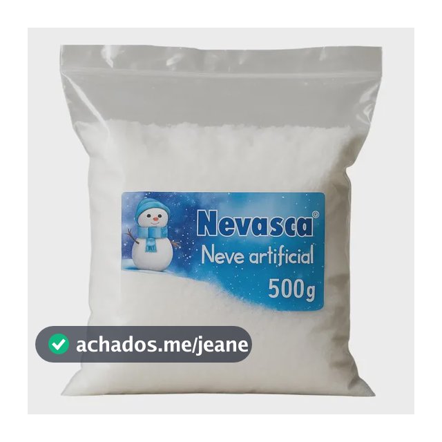 Neve Artificial / Neve Falsa 500 Gramas Branco Liso
