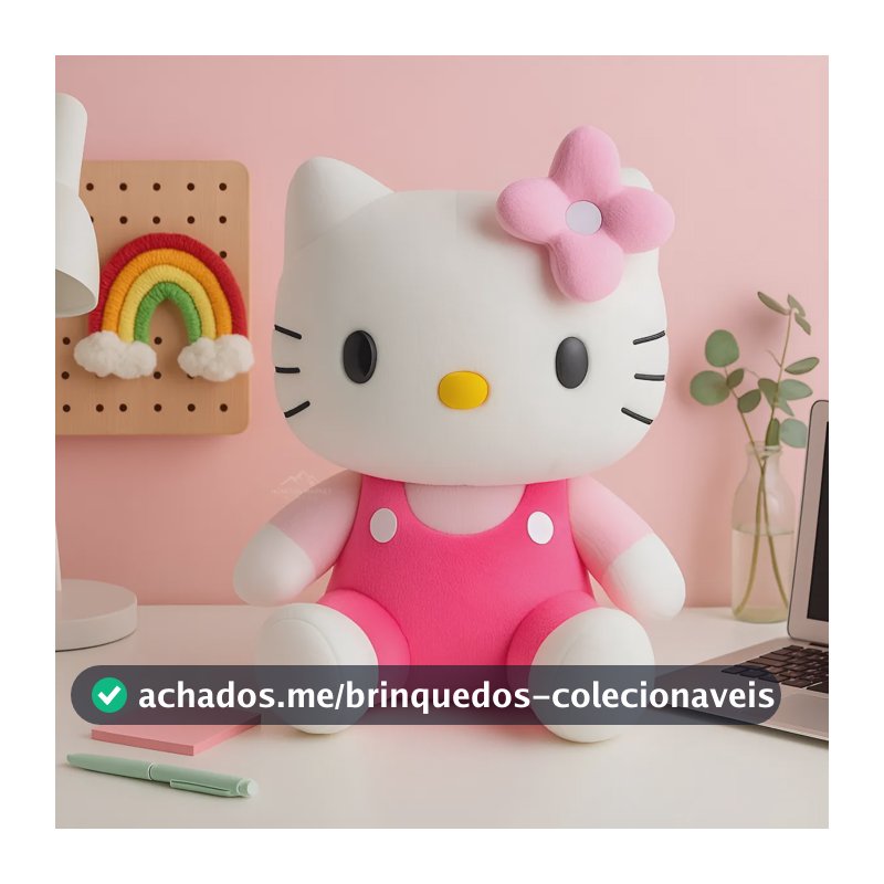 Brinquedo De Pelúcia Hello Kitty Gatinha Fofinha Kawaii Rosa