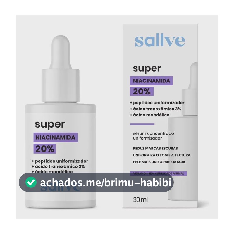 Sérum Facial Super Niacinamida 20% 30ml Sallve
